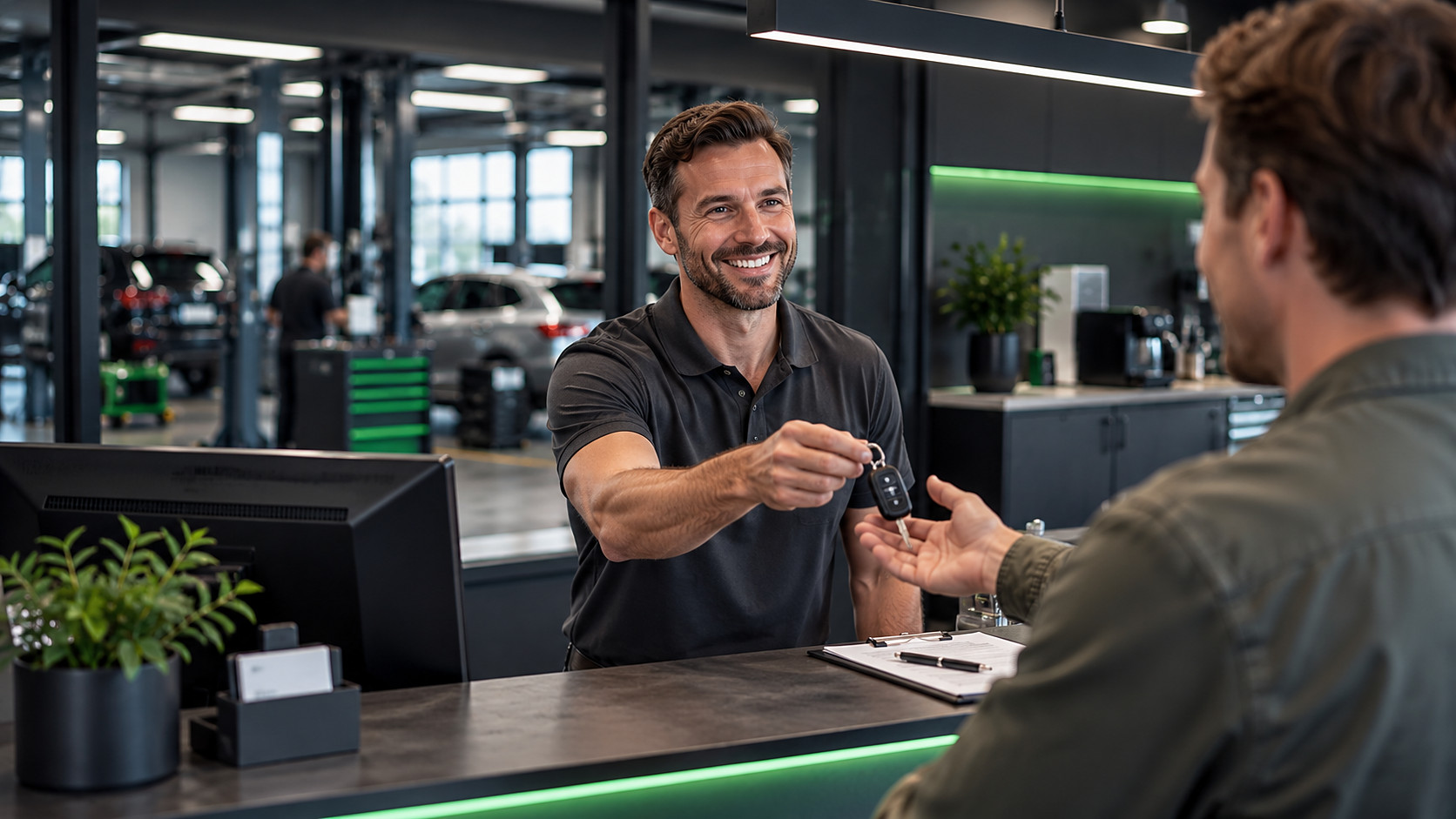 Persönliche Beratung an der Serviceannahme